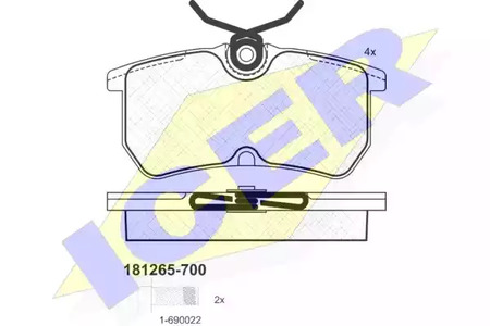 181265-700 ICER Колодки тормозные дисковые комплект