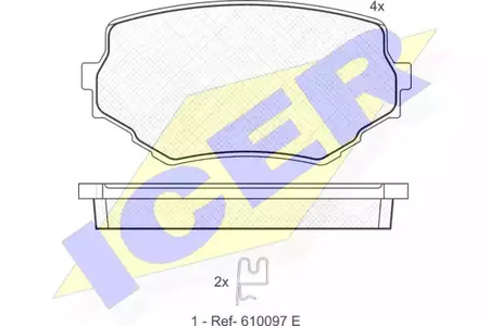 181319 ICER Тормозные колодки