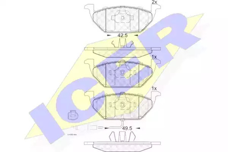 181349 ICER Тормозные колодки