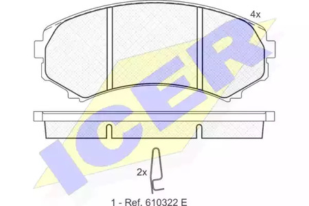 181374 ICER Тормозные колодки