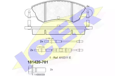 Тормозные колодки ICER 181420-701