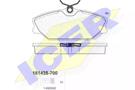 181438-700 ICER Тормозные колодки