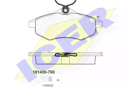 181450-700 ICER Тормозные колодки