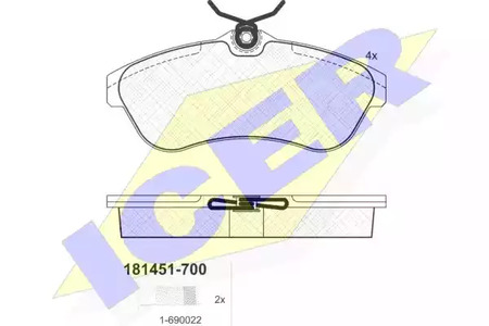 181451-700 ICER Тормозные колодки