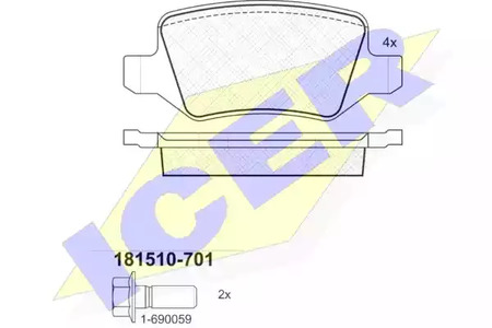 Тормозные колодки ICER 181510-701