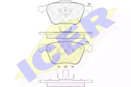 181551 ICER Тормозные колодки