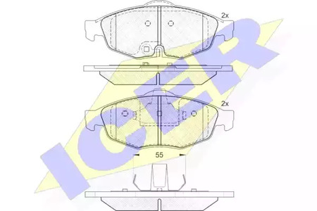 Колодки тормозные дисковые ICER 181559
