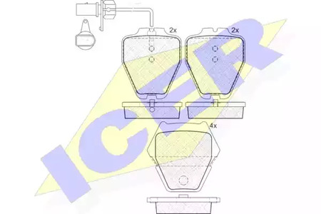 181571 ICER Тормозные колодки