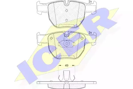 Тормозные колодки ICER 181574