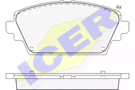 181581 ICER Тормозные колодки