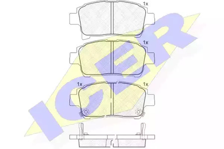 181583 ICER Тормозные колодки