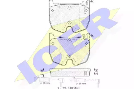 Тормозные колодки ICER 181591