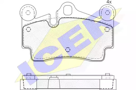 181611 ICER Тормозные колодки