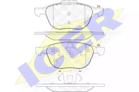 181617-202 ICER Колодки тормозные дисковые комплект