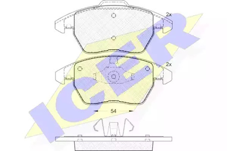 181637 ICER Тормозные колодки