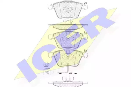 181653 ICER Колодки тормозные дисковые