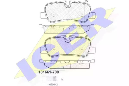 Тормозные колодки ICER 181661-700