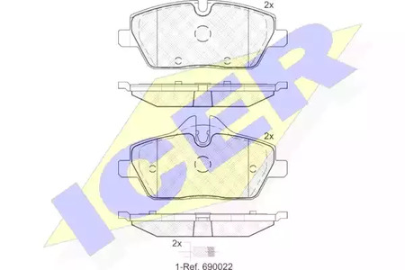 181662-202 ICER Тормозные колодки