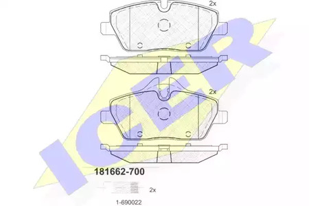 181662-700 ICER Тормозные колодки