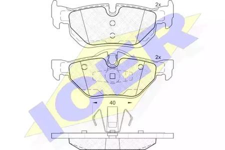 181663 ICER Тормозные колодки