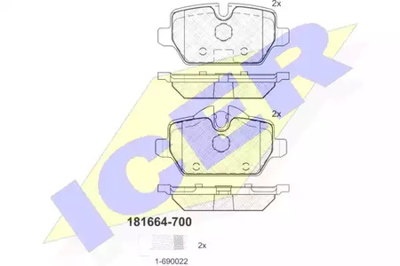 181664-700 ICER Тормозные колодки