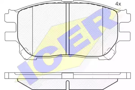181671 ICER Колодки тормозные дисковые