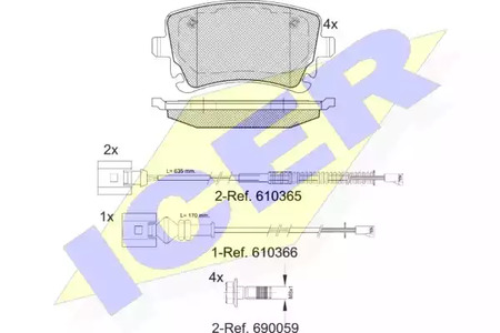 Тормозные колодки ICER 181674-208