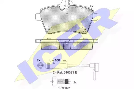 181678-700 ICER Колодки тормозные дисковые