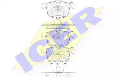 Тормозные колодки ICER 181681