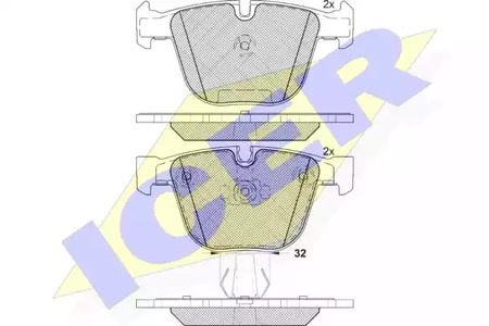181687 ICER Колодки тормозные дисковые