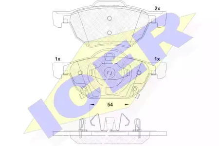 181695 ICER Колодки тормозные дисковые