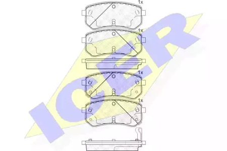 181710 ICER Тормозные колодки