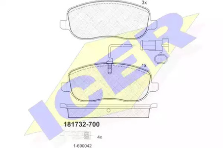 Тормозные колодки ICER 181732-700