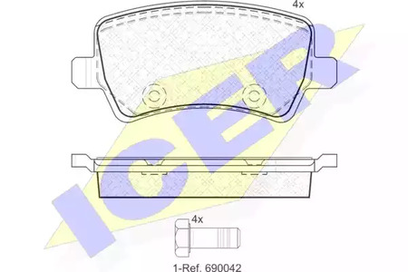 181776 ICER Тормозные колодки