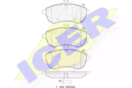 Тормозные колодки ICER 181821