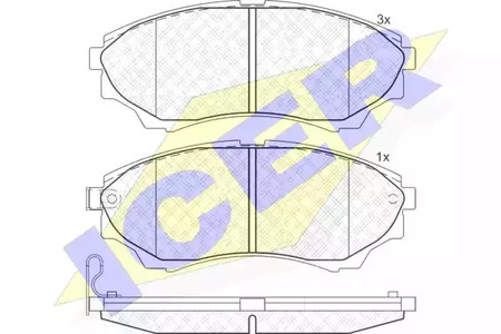 Колодки тормозные дисковые комплект ICER 181822