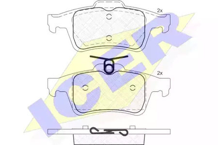 181825 ICER Тормозные колодки