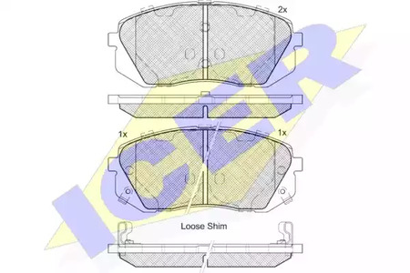 181826 ICER Тормозные колодки