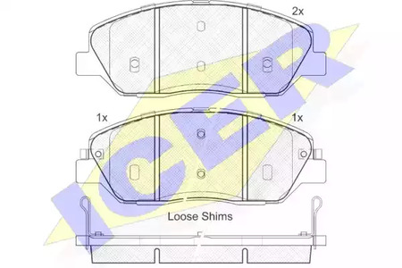 181828 ICER Колодки тормозные дисковые