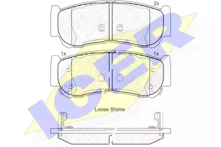 Колодки тормозные дисковые ICER 181829