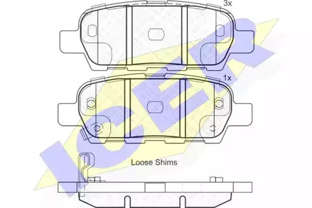 181838 ICER Тормозные колодки