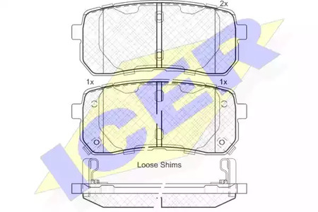 181839 ICER Колодки тормозные дисковые