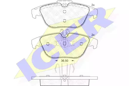 181863 ICER Колодки тормозные дисковые