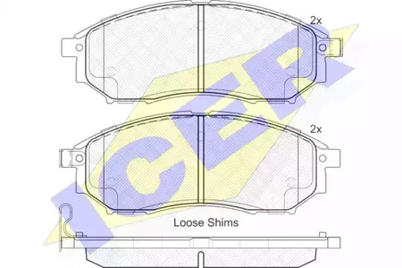 181876 ICER Тормозные колодки