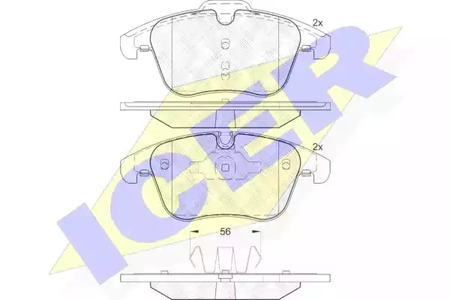 181885 ICER Колодки тормозные дисковые