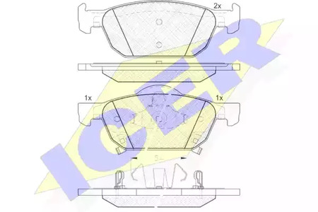 181893 ICER Колодки тормозные дисковые
