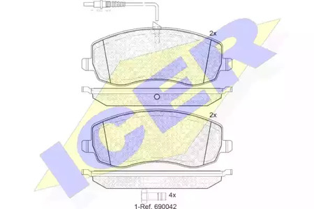 181912 ICER Тормозные колодки