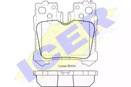 181936 ICER Тормозные колодки