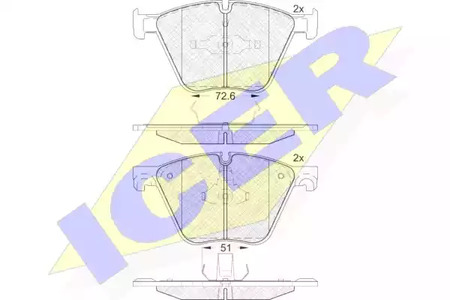 Тормозные колодки ICER 181992