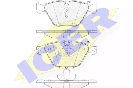 Колодки тормозные дисковые ICER 181998